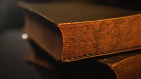 close-up of an antique book