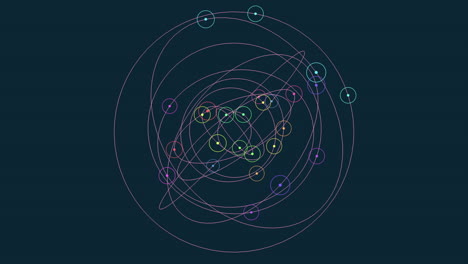 el patrón circular simétrico con puntos coloridos crea un diseño visualmente atractivo