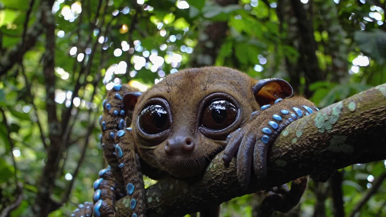 Adorable Baby Loris on a Branch