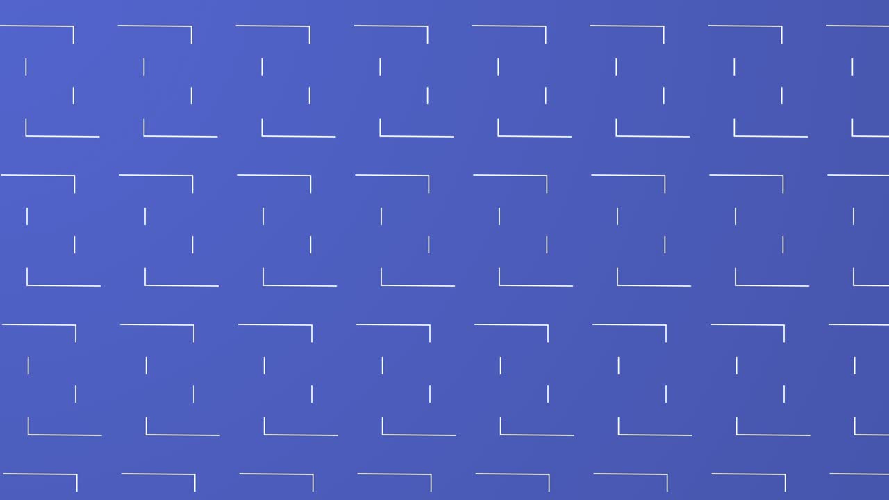 Geometric pattern 4k motion animation where lines and shapes intersect with each other to form new patterns on purple blue with copy space Use background for logo. Simple motion animation concept