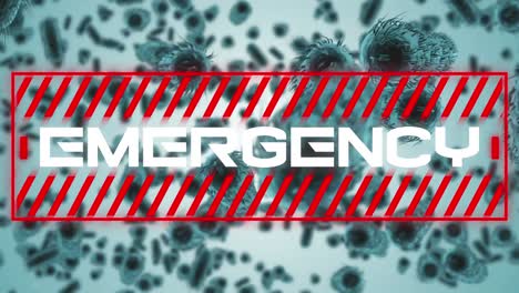 emergency text against covid-19 cells moving