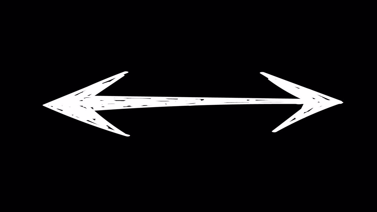 Animated Hand-Drawn Double-Headed Arrow Doodle