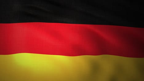 detaillierte 3d-rendering nahaufnahme der deutschen flagge. die flagge hat eine detaillierte realistische stofftextur