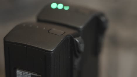 close up with fx3 of drone batteries recharging.