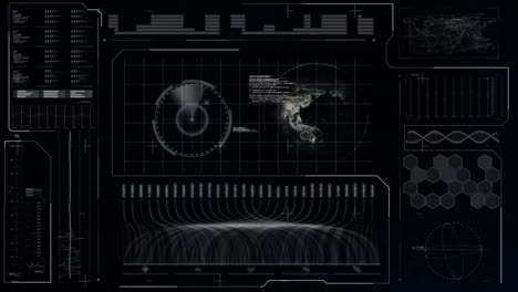 Animación-Del-Procesamiento-De-Datos-Sobre-Fondo-Negro