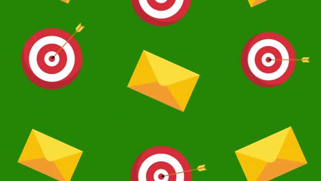 target and envelope background rotation animation.