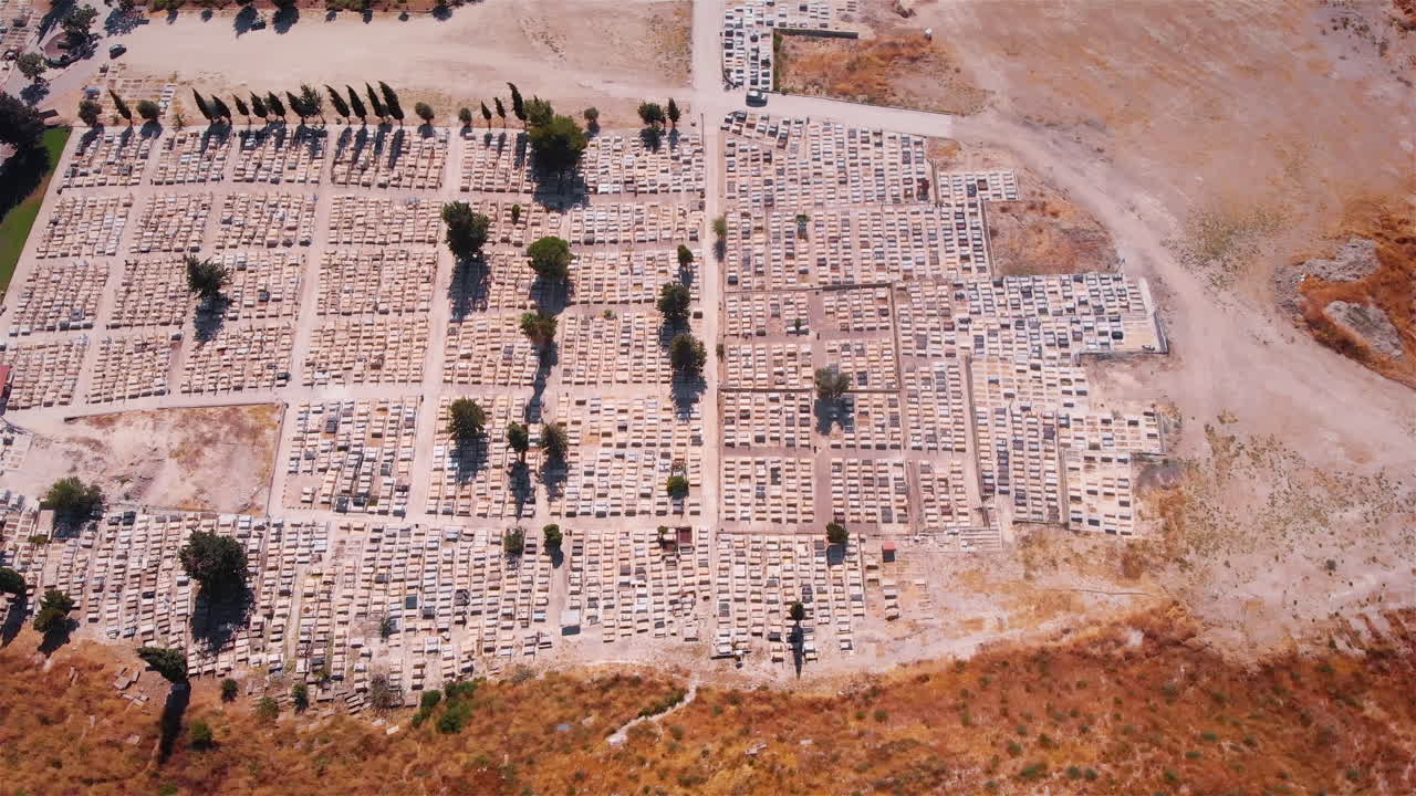Zefat Cemetary Aerial flight view