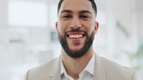 Portrait-of-businessman,-smile-in-office