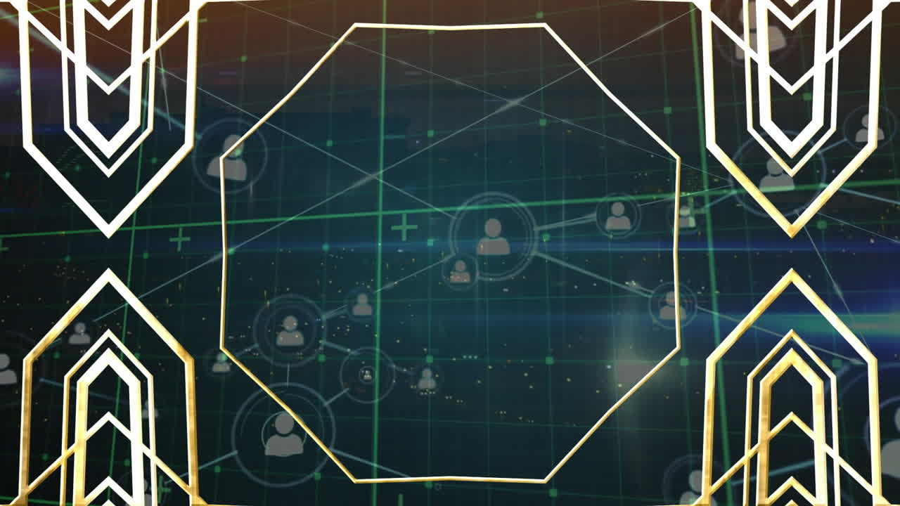 모양에 대한 연결 네트워크의 애니메이션