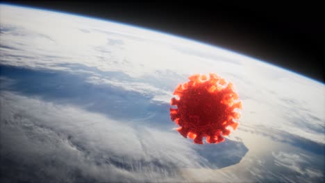 coronavirus covid-19 on the earth orbit