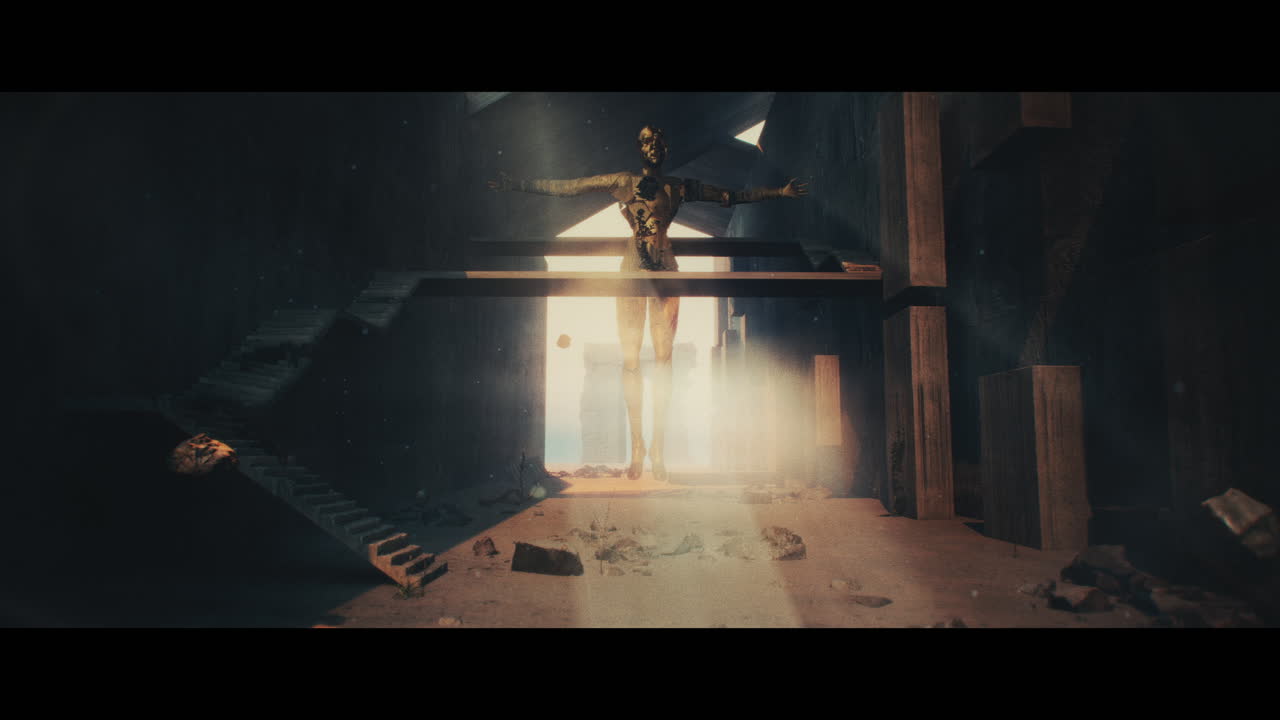 Giant Figure in a Ruined City