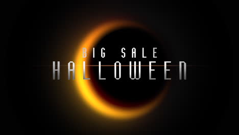 Halloween-Großverkauf,-Erhellt-Von-Einem-Goldenen-Mond-Im-Abgrund