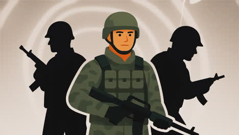soldados en uniforme