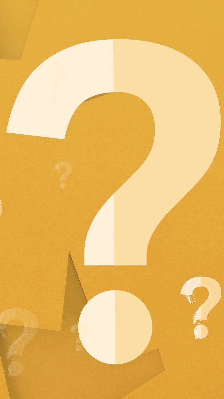 Animation of question marks over memo notes