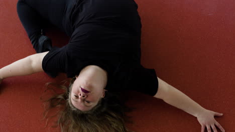 woman dancing indoors