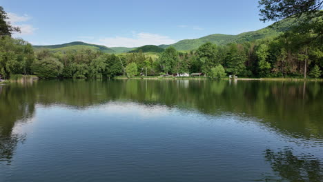 Serene-Small-Lake-in-Spring-Sunlight