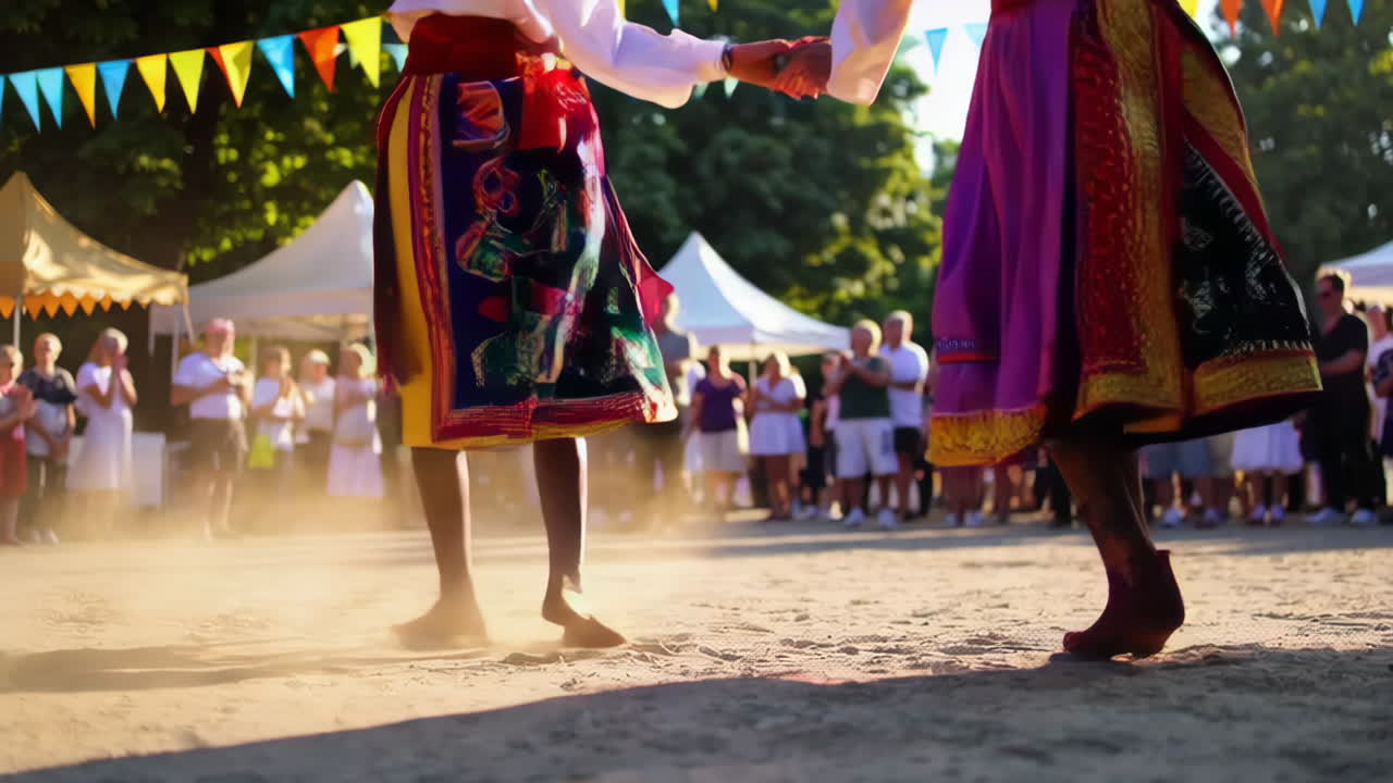 Folk Dance Performance at a Festival