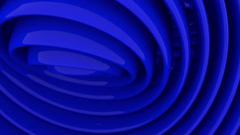 abstract animation of glossy blue concentric rings or ribbons slowly swirling. modern, clean, and elegant motion background for corporate or tech