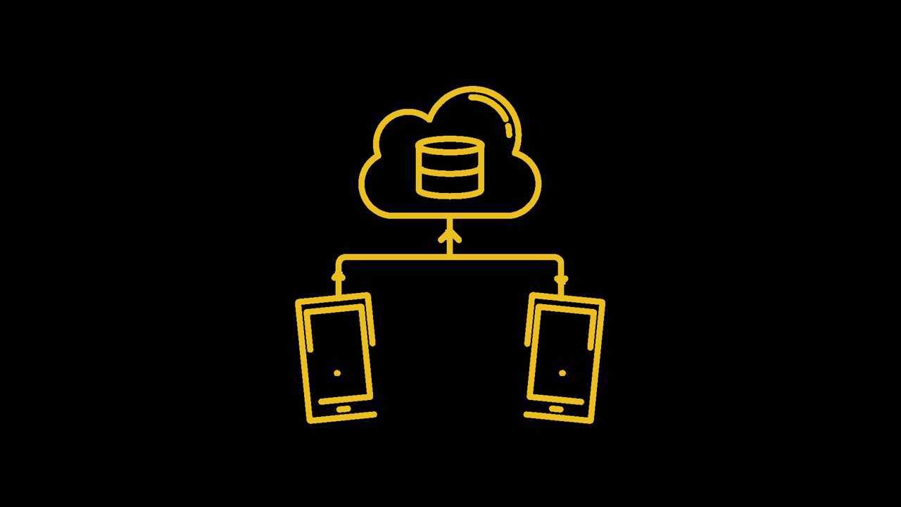 Cloud Computing Data Synchronization with Mobile Devices Animation