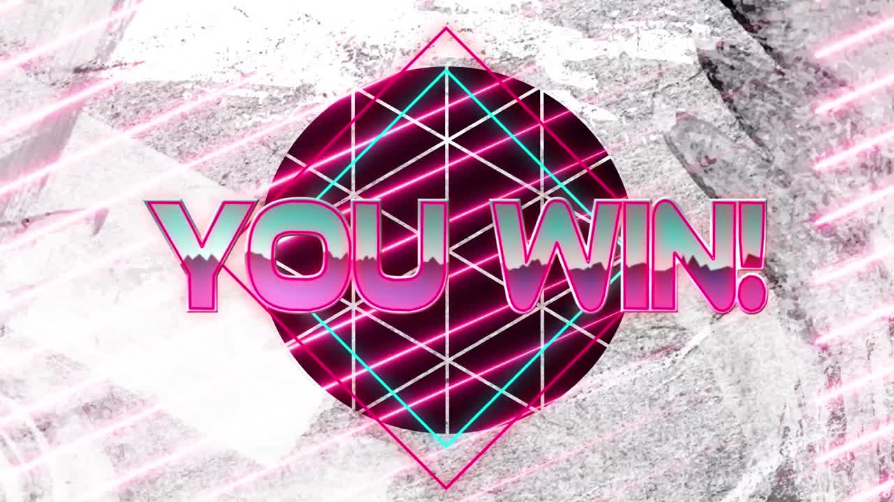 검은색 배경의 모양 위에 텍스트를 이기는 애니메이션