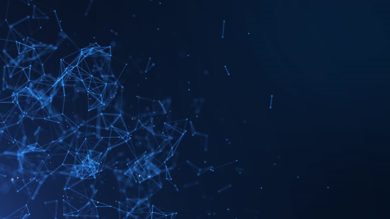 Business science technology connecting dots lines network or connection global communication network
