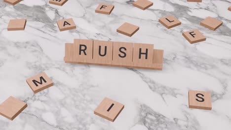 rush word on scrabble