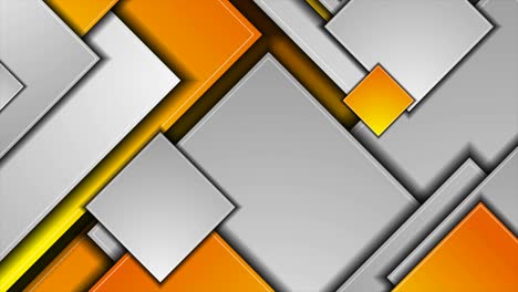 cuadrados naranja y gris fondo de movimiento geométrico abstracto