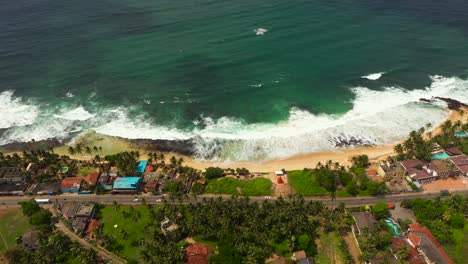 coastline and ocean on the island of sri lanka.