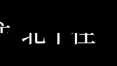 kita-senju japón kanji texto japonés animación gráficos en movimiento