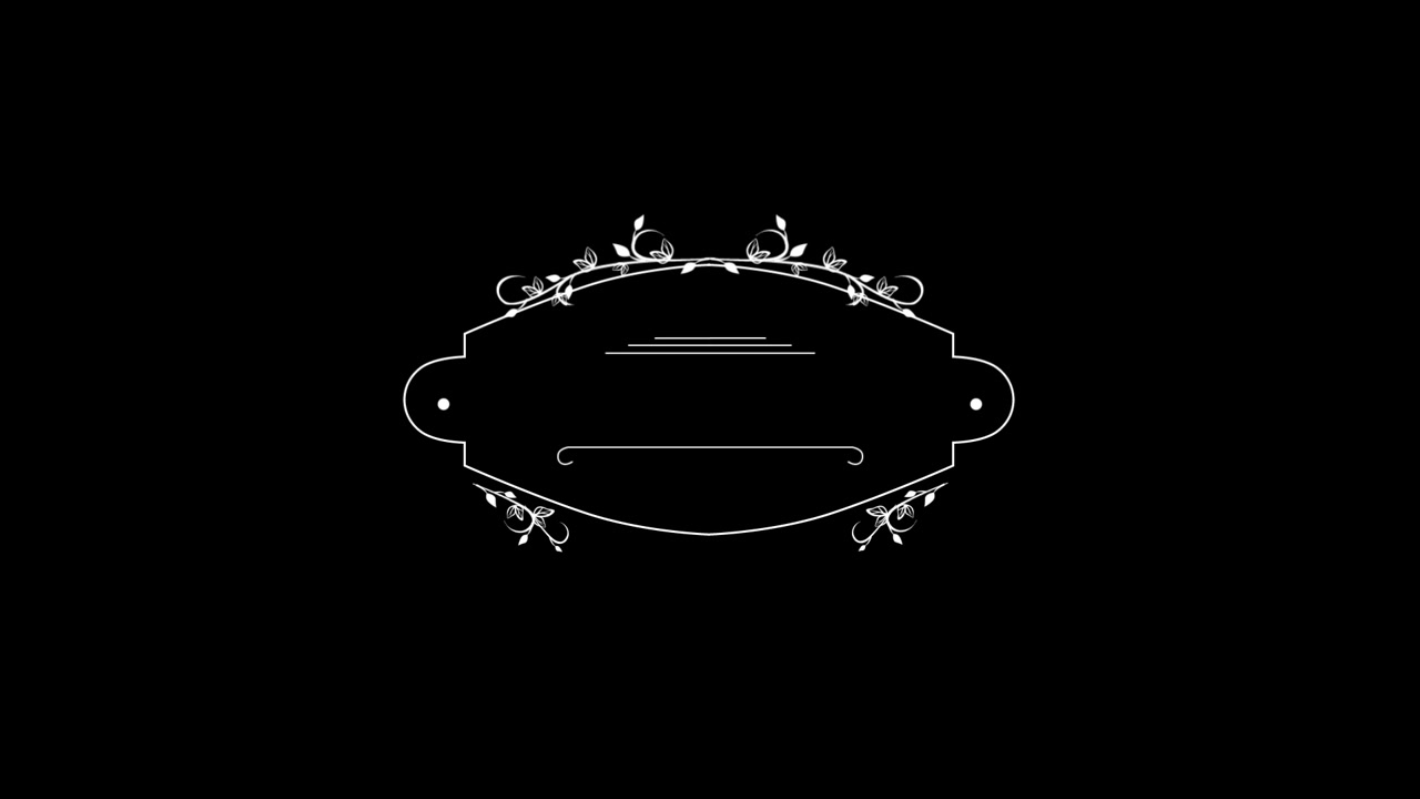 Elegant Decorative Frame Animation on Black Background
