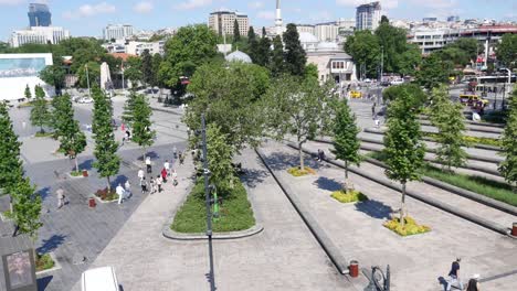 a view of a city square in istanbul, turkey