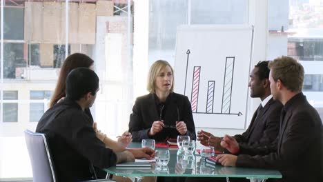business team with a female leader