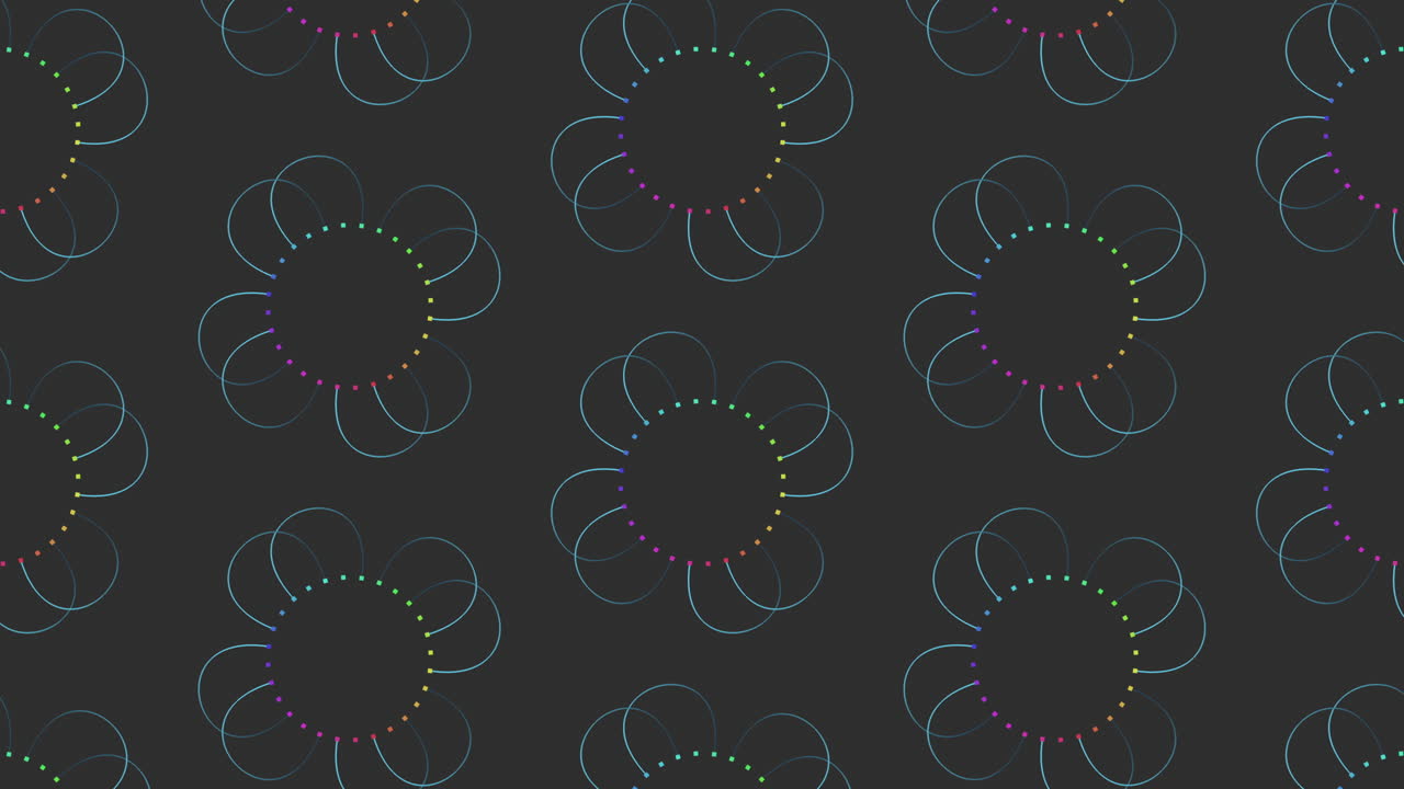 círculos abstractos de patrón blanco y negro y líneas en zigzag