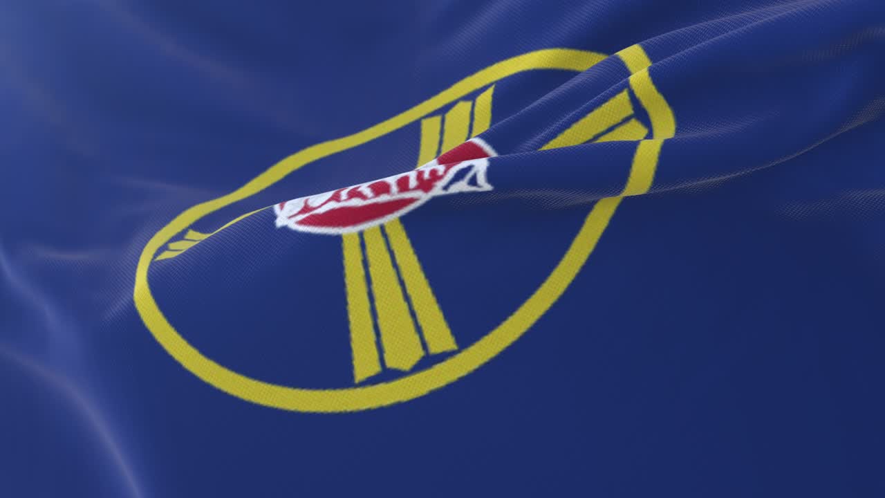 오마하의 발, 네브래스카 시, 미국, 바람에 흔들리는, 느린 루프