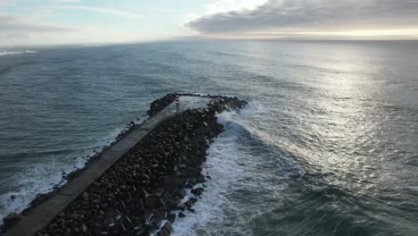 Waves-crashing-on-the-shore-Aerial-View