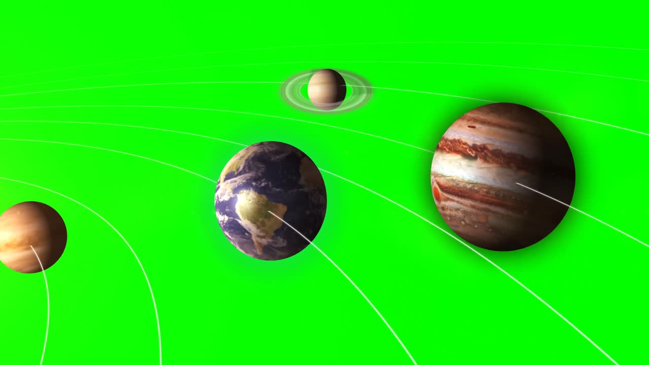 sistema solar con sol y planetas
