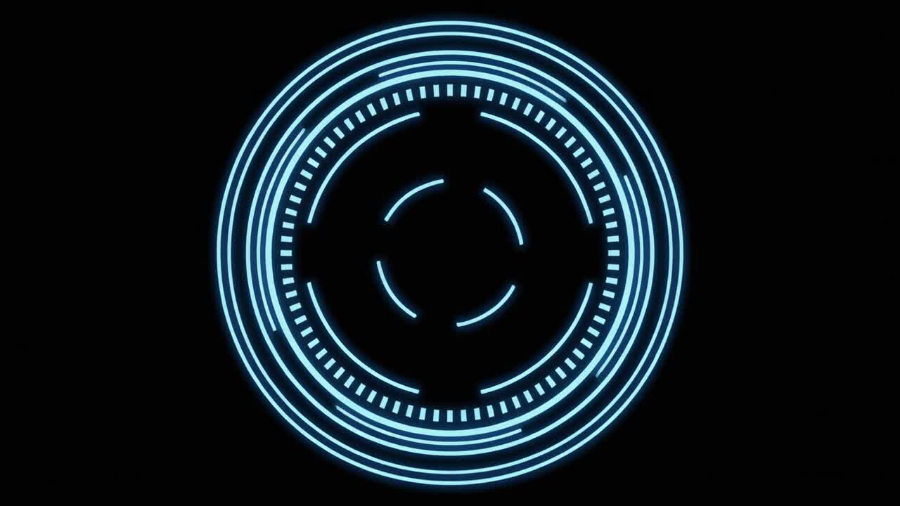 Glowing Blue Futuristic HUD Interface Animation
