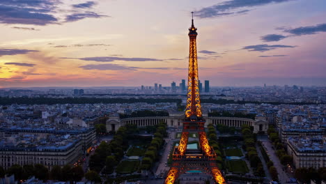 eiffel tower at sunset, paris