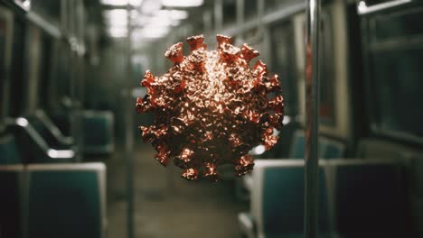 epidemia de coronavirus covid-19 en el vagón del metro