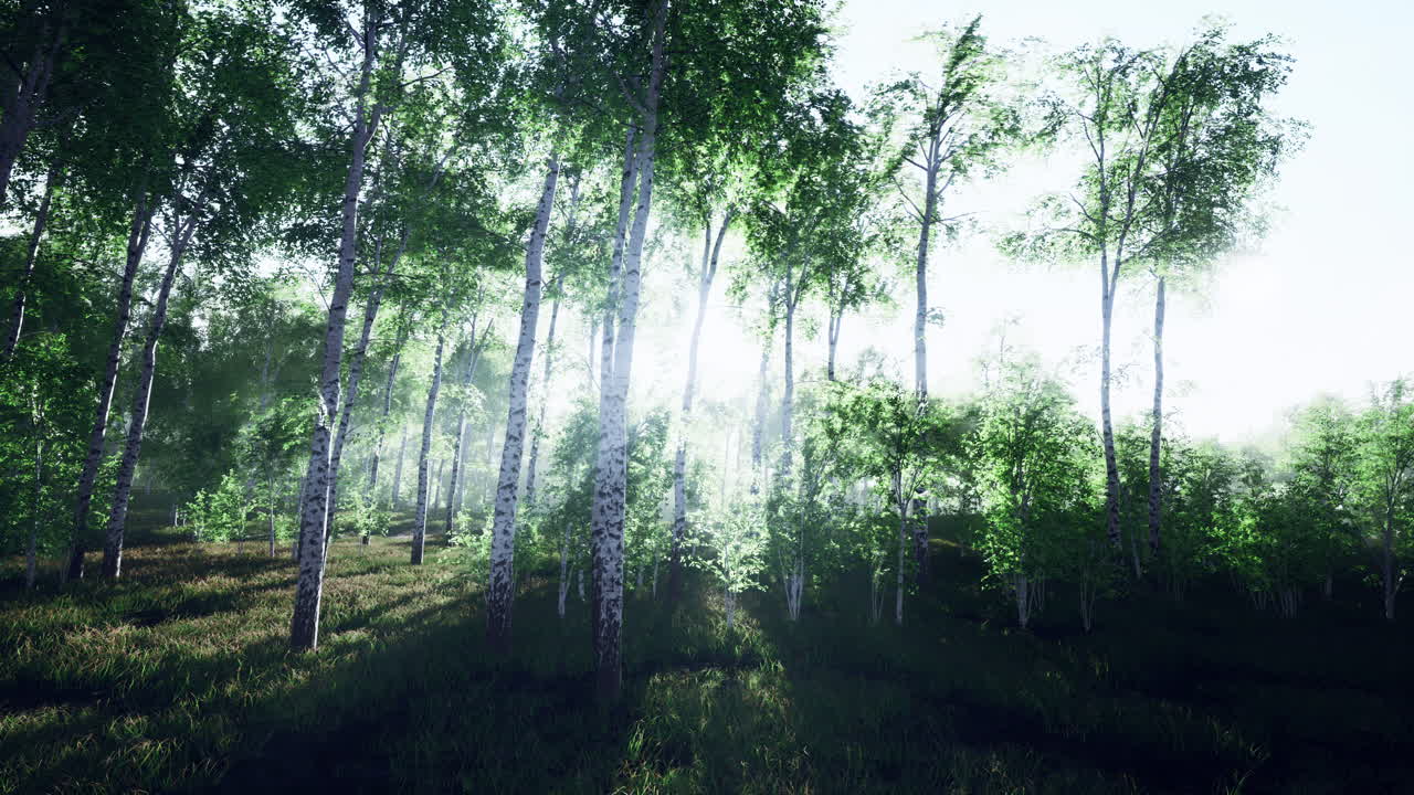 ⁇ 빛 이 빛나는 버치 숲 의 파노라마