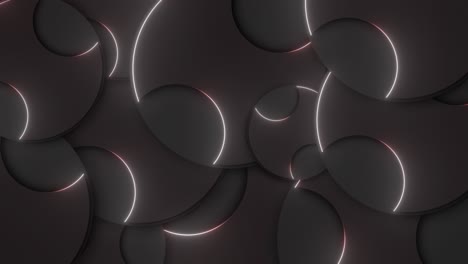 abstract dark circles with neon light