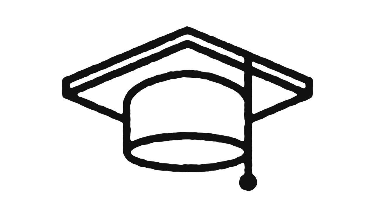 University Icon Animation Footage & Alpha Channel