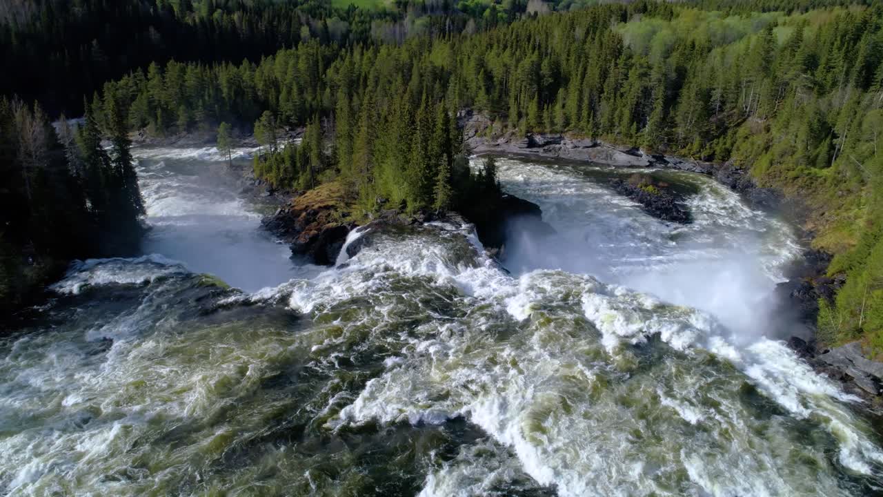 Ristafallet waterfall in the western part of Jamtland is listed as one of the most beautiful waterfalls in Sweden.