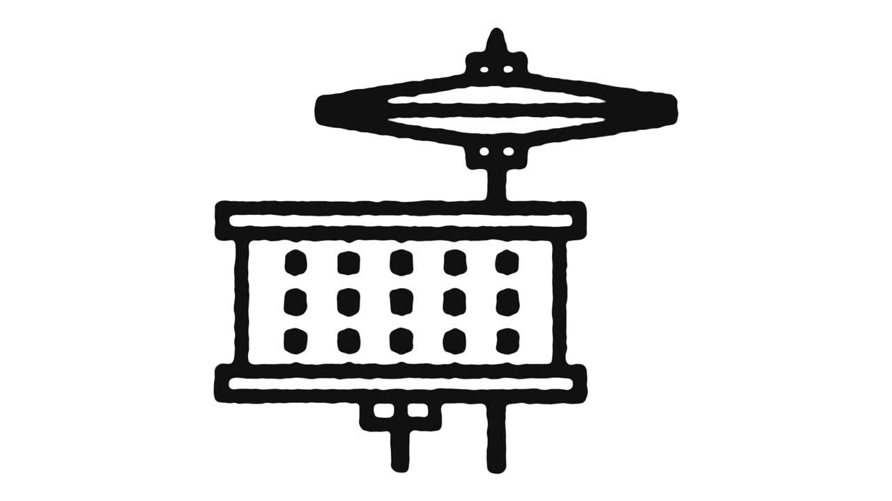 Live Music Icon Animation Footage & Alpha Channel