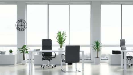 large bright office space. looped animation in ultra hd, 4k