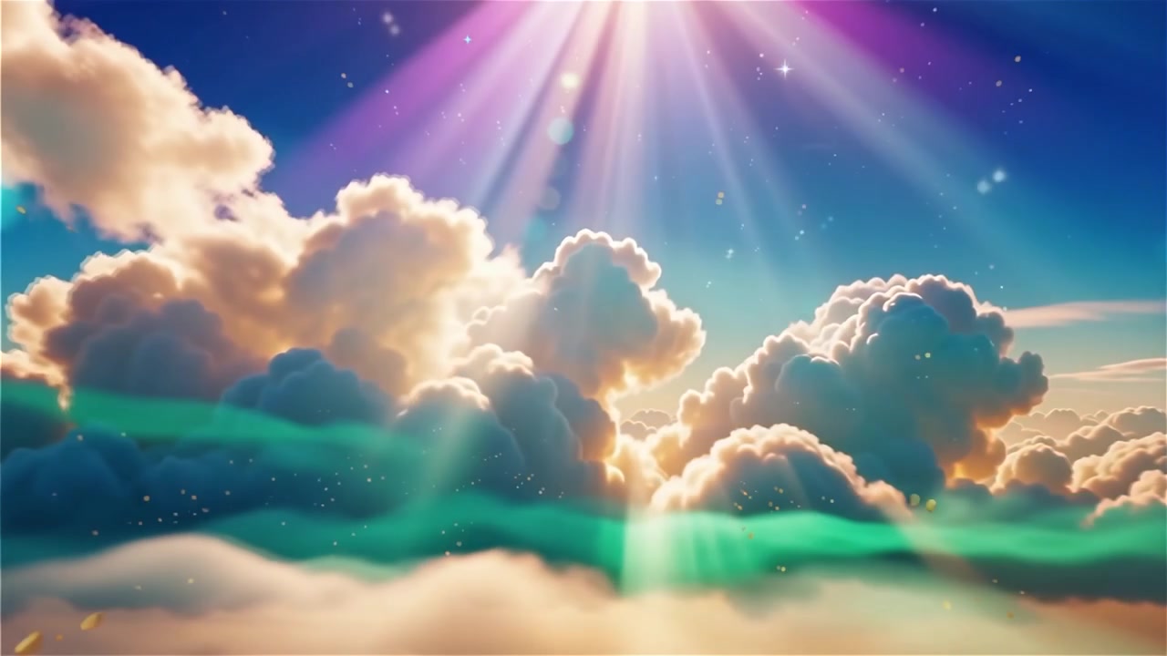 Christian Heavenly Light Worship Background