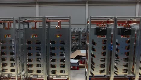 electrical control panels in industrial facility