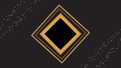 golden frame with rhombus form animation