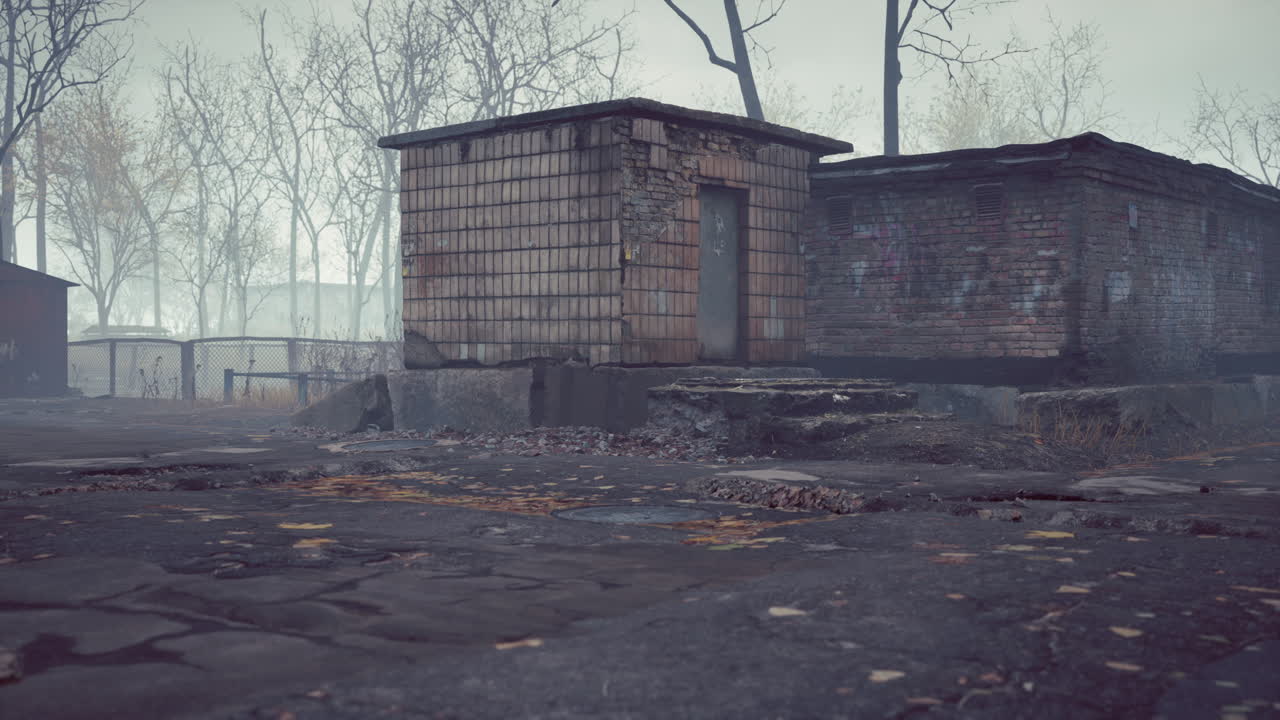 vista de la ciudad de pripyat de la zona de exclusión cerca de la central nuclear de chernobyl