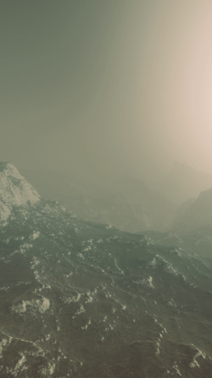 Mysterious landscape under soft light revealing hidden details of terrain